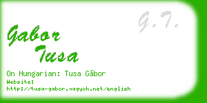 gabor tusa business card